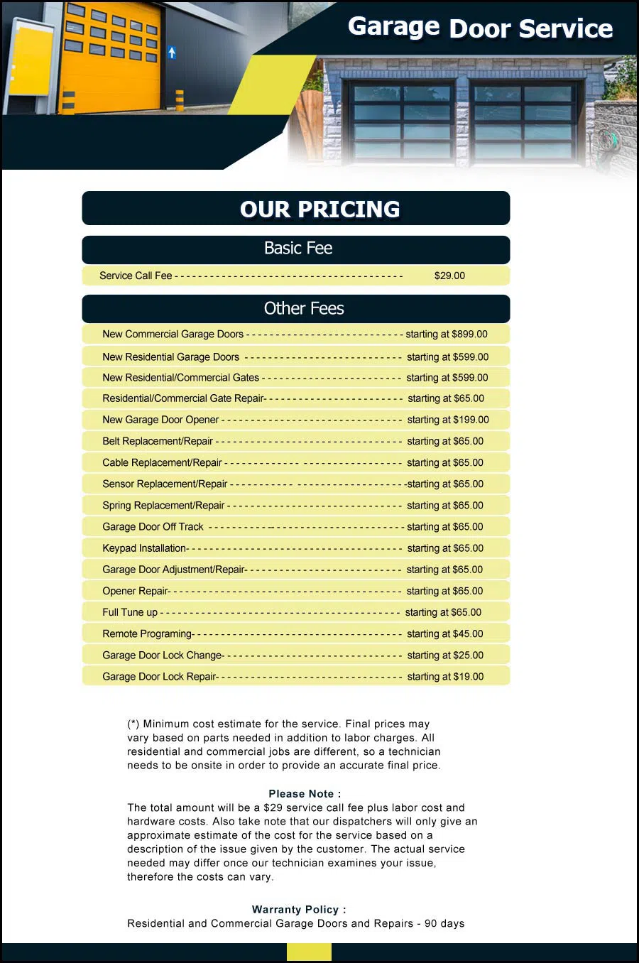 Garage Door & Opener Repairs Glen Ellyn, IL 630-523-9261